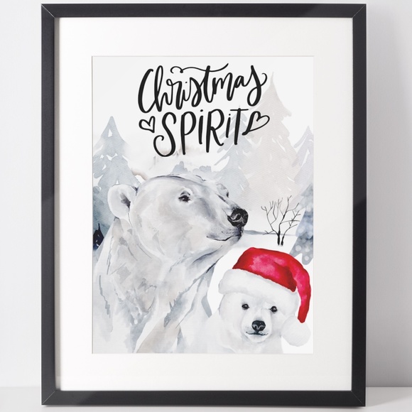 Other - Wall Art Watercolor Christmas Whishes Illustration Print Poster Card Unframed